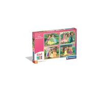 Clementoni - Puzzle Infantil 4In1 Walt Walt Disney Princess, Puzzle Infantil Personajes Walt Disney Princess, 21746