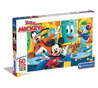 Clementoni - Puzzle Infantil 60 Maxi Piezas Mickey Mouse ; Puzzle Infantil Piezas Grandes Personajes Disney, a Partir de 3 años (26473)