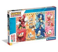 Clementoni - Puzzle Infantil 60 Maxi Piezas Sonic, Puzzle Infantil Personajes Sonic, 26073