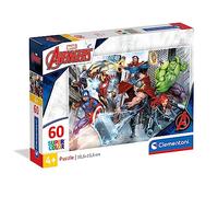 Clementoni - Puzzle Infantil 60 Piezas Avengers; Puzzle Infantil SuperHéroes Marvel, a Partir de 5 años (26112)