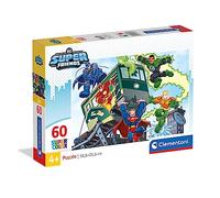 Clementoni - Puzzle Infantil 60 Piezas DC SuperFriends; Puzzle Infantil SuperHéroes DC Comics, a Partir de 5 años (26066)