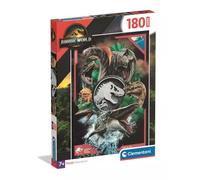 Clementoni - Jurassic World - Puzzle Infantil Super Color, 180 Piezas, Rompecabezas para niños de 7+ años, Dinosaurios y acción, imágenes Vibrantes, lógica y destreza Manual, 48,5 x 33,5 cm, 29114