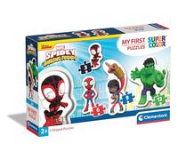 Clementoni Puzzle - Marvel Spidey and His Amazing Friends - My First Supercolor Puzzle Infantil De 3, 6, 9, 12 Piezas, para Niños 2-4 Años, Hèroe, Aprendizaje, 20836