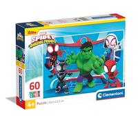 Clementoni- Marvel Spidey and His Amazing Friends Supercolor Puzzle Infantil De 60 Piezas, para Niños 4-6 Años, Desarrolla La Concentraciòn Mentàl Y La Logica, 26595, Multicolor