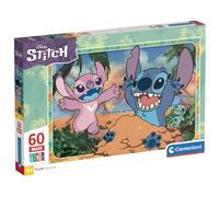 Clementoni | Puzzle Disney Stitch 60 Maxi Piezas para Niños 4 Años+ | Supercolor | 62 x 42 cm | Actividad Motricidad Observación | Juego Educativo Ecológico | Ideado Regalo | Juego de Sociedad