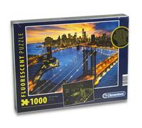 Clementoni Puzzle Nueva York De Noche Fluorescente 1000 Piezas Panorama Viaje