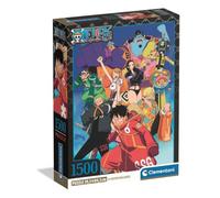 Clementoni - Puzzle One Piece 1500 pcs - Rompecabezas Adulto de 1500 Piezas con Ilustración Oficial de One Piece Anime Toei Animation, Exclusivo de Amazon - 83922