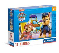Clementoni Puzzle infantil Paw Patrol 41194 – 12 cubos, 6 imágenes – 3-5 años