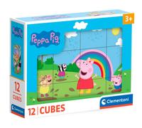 Clementoni puzzle - peppa pig un paquete de 12 cubos para armar 6 imá