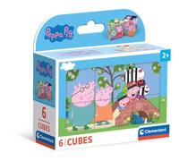 Clementoni- Peppa Pig Paquete De 6 Cubos para Armar 6 Imágenes Distintas, Puzzle Infantil 2-4 Años De 6 Piezas, 40659, Multicolor