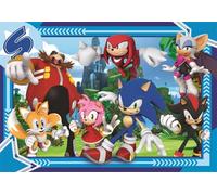 Clementoni Puzzle Sonic Supercolor – 300 piezas infantil 9-11 años, desarrolla concentración y lógica