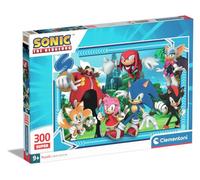 Clementoni- Sonic Supercolor Puzzle Infantil De 300 Piezas, para Niños 9-11 Años, Desarrolla La Concentraciòn Y La Logica, 21729, Multicolor