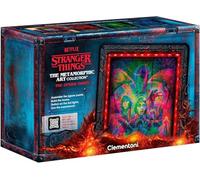 Clementoni- Puzzle Stranger Things - The Upside Down - con luz LED: Rompecabezas de 520 Piezas - escenas Que cambian de Color con Eleven, Sus Amigos y el Mind Flayer