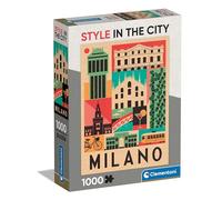 Clementoni Puzzle - Style In The City - Milano - Puzzle De 1000 Piezas para Adultos, Rompecabezas Adultos, Entretenimento, 39842