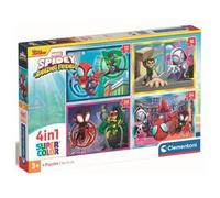 Clementoni - Puzzles progresivos 4 en 1 - Spidey y su Superequipo