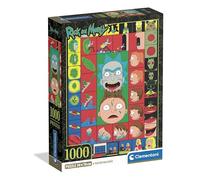 Clementoni - Rick & Morty - Puzzle 1000 Piezas para Adultos, Arte de la Serie Animada, Imágenes de Alta Definición, Materiales Sostenibles, 70 X 50 cm, 39790
