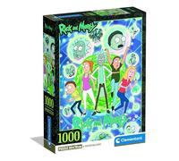 Clementoni - Rick & Morty - Puzzle 1000 Piezas para Adultos, Arte de la Serie Animada, Imágenes de Alta Definición, Materiales Sostenibles, 70 X 50 cm, 39788