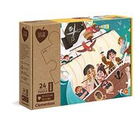Clementoni - Rompecabezas 24 Piezas Maxi Aventuras Piratas, Materiales reciclados (20258.4)