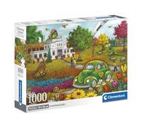 Clementoni - Rompecabezas de 1000 piezas - El jardín botánico - Christine Genest - Artista canadiense - Póster incluido - Tamaño final 70 x 50 cm - Caja compacta - de 14 años a adulto - 83021