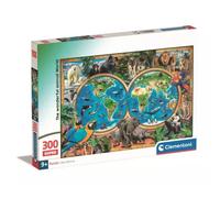Clementoni Puzzle - The Wonderful Animal World - Supercolor Puzzle Infantil De 300 Piezas, para Niños 9-11 Años, Desarrolla La Concentraciòn Y La Logica, 21723