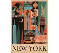 Clementoni - Style In The City: New York - Puzzle 1000 Piezas para Adultos, Ilustración de Moda y Paisaje Urbano, 70 X 50 cm, 39787