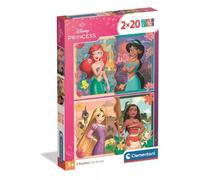 Clementoni - Puzzle infantil Walt Disney Princess - 2x20 piezas - 24092
