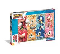 Clementoni - Puzzle Infantil 60 Maxi Piezas Sonic, Puzzle Infantil Personajes Sonic, 26073