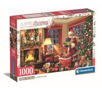 Clementoni Santa's Visit, Puzzle de 1000 Piezas para Adultos y Niños de 14 Años, Caja Compacta, Juego de Habilidad para Toda La Familia, Fabricado en Italia - 39924