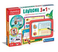 Clementoni - Sapientino 1-Pizarra con Tapa Transparente, Taller de Escritura, Juego Educativo para niños 3 Años-Made in Italy, Multicolor, 16391