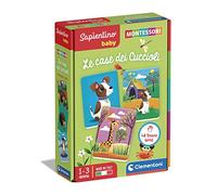 Clementoni - Sapientino Baby Case dei Cuccioli - Juego Educativo de 1 año, Flashcards Montessori-Made in Italy, Color Italiano, 16434