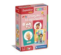 Clementoni - Sapientino Baby Emociones Y Expresiones - Juego Educativo de 1 año, Flashcards Montessori-Made in Italy, Color Italiano, 16435