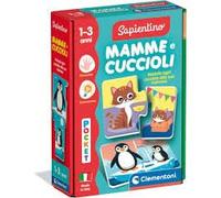 Clementoni Sapientino Baby - Juego Educativo para niños de 1 a 3 años, Tarjetas Flash para reconocer a los Animales y a Sus pequeños con Actividades Divertidas y Coloridas, Idioma Italiano, 16860