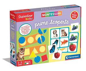 Clementoni - Sapientino Baby Prime - Juego Educativo de 1 año (versión en Italiano), Giochi Montessori, Made in Italy, Multicolor, 16421