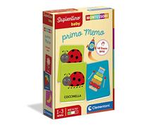Clementoni - Sapientino Baby Primer Memo Educativo 1 Año, Flashcards Montessori, Juego de Memoria-Made in Italy, Color Italiano, 16432