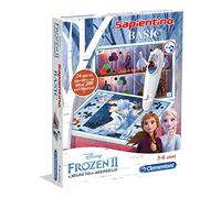 Clementoni Sapientino - Basic Frozen 2, juego educativo para niños de 4 a 6 años, 200 + cuestionarios interactivos con bolígrafo electrónico, aprendizaje de formas, colores y números, fabricado en