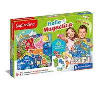 Clementoni - Sapientino-Geo Magnético Puzzle Mapa Italia Física, Educativo 4 Años, Juego de Geografía Niños, Made in Italy, Color Italiano, 16751
