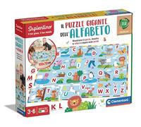 Clementoni Sapientino Gigante Juego Educativo de 3 años, Puzzle Alfabeto Niños, 24 Piezas, Aprender Letras, Made In Italy, Color Italiano, 100 x 70 Centimeters (16437)