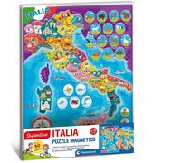Clementoni Sapientino Italia, Puzzle Magnético, 4 Juegos En 1