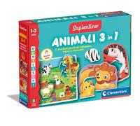 Clementoni Sapientino Montessori Animales 3 IN 1 Juego Educativos Táctil Niños
