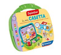 Clementoni Sapientino Montessori - Maletín magnético La MIA Casita, Juego Educativo para niños de 2 a 4 años, con Pizarra y 32 imanes para Aprender Letras y Palabras, Idioma Italiano, 16461
