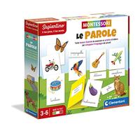 Clementoni- Sapientino Palabras Montessori 3 años, Juego Educativo para Aprender a Leer, Desarrollo lenguaje con método nomenclatura - Fabricado en Italia, Multicolor, Talla única (16362)