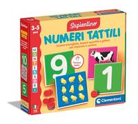 Clementoni - Sapientino Tattili - Juego de 3 años, Flashcards Montessori, Tarjetas educativas para Conocer los números, Aprender a Contar, Made in Italy, 16854, Multicolor
