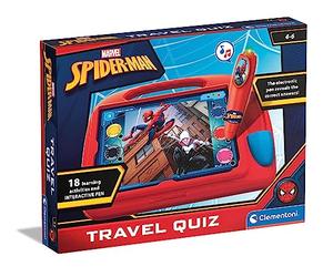 Clementoni Sapientino Travel Quiz Marvel Spiderman - Banqueta con Tarjetas bolígrafo interactiva, Juego Educativo 4 años, electrónico parlante, Fabricado en Italia, Color multilingüe, 16453