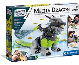 Clementoni Science & Play-Mecha Dragon Robot Ciencia y Juego Robotics Juguete Educativo e Interactivo, Multicolor, 19170, a Partir de 8 años más, 2 Motores y Manual ilustrado