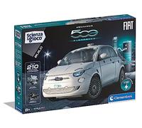 Clementoni Scienza e gioco Build - Fiat 500 eléctrico, modelo de coche de construir, kit de construcción para niños a partir de 8 años, con más de 210 componentes, aplicación dedicada, Made in Italy,