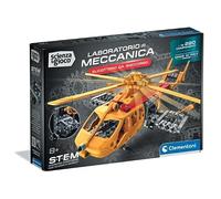 Clementoni Scienza e gioco Build - Helicóptero de Socorro, Laboratorio de mecánica para niños a Partir de 8 años, Juego de construcción, más de 220 componentes, Engranajes y rotores, Made in Italy
