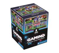 Clementoni - Puzzle Cube 500 Piezas Sonic - 14 años y + - Juego de Mesa Colección Gamer - Idea de Regalo