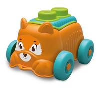 Clementoni - Sensory Puppy Fox-Set de construcción para la Primera Infancia, Suaves Clemmy, Bloques para niños de 6 Meses, Juego sensorial, apilables, Ladrillos Lavables, Made in Italy, Color Dog