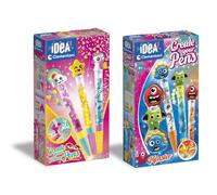 Clementoni Small Pen Kit - Kit de Bolígrafos Personalizables Fantasy y Monster, Fábrica de Bolis con Tintas de Colores, Personajes y Herramientas, Manualidades Niños - 84075