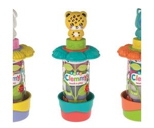 Clementoni Soft Clemmy - Garden Tubes, Ladrillos Blandos Personajes y Flores, Juego de Primera Infancia 6-36 Meses, Fabricado en Italia, Desarrollo sensorial y Manual, 1 Tubo con Personaje Aleatorio